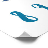 ブルーシェード番号ゼロから10 0から10キッズルーム ポスター (角)