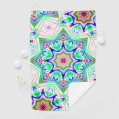 ブルーシェード8ポイント星万華鏡のように千変万化するパターン ゴルフタオル (インサイチュ)