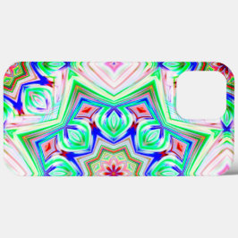 ブルーシェード8ポイント星万華鏡のように千変万化するパターン iPhone 13 PRO MAXケース