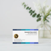 ブルーシェード・ストライプの人材募集 名刺 (スタンド正面)