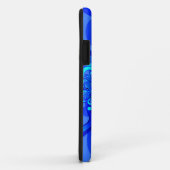 ブルーシェード、抽象芸術モダンフラクタルアートイニシャル Case-Mate iPhoneケース (裏面/右)