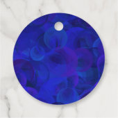 ブルーシエレガントックモダンモノグラム結婚ズ フェイバータグ (裏面)