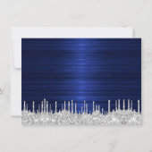 ブルーシエレガントルバーグリッタードリップ誕生日 サンキューカード (裏面)