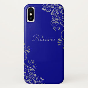 ブルーシエレガントルバースワーカスタムルスクリプト iPhone X ケース