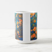 ブルーシカラフルャメネコ植物園 コーヒーマグカップ (中央)