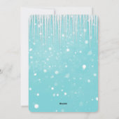 ブルーシクルスノーモダンクリスマス シーズンカード (裏面)