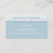 ブルーシグネチャーファーム獣医ありがとう 名刺 (裏面)