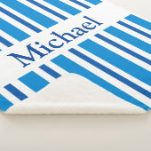 ブルーシストライプェルパブランケット シェルパブランケット (3/4)