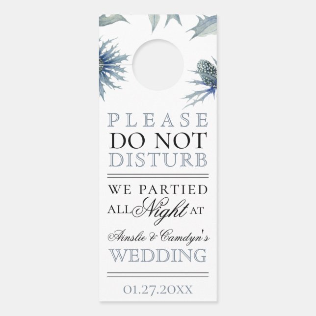 ブルーシスル植物学 ドアノブサイン (正面)