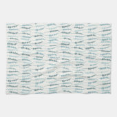 ブルーシダプリントコテージデコール キッチンタオル (横)