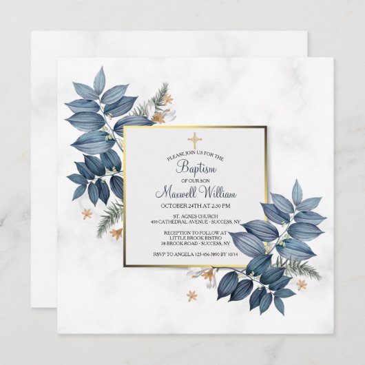 ブルーシダ宗教招待状 招待状 (正面/裏面)