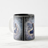 ブルーシチュアルフェアリーMug by Molly Harrison ツートーンマグカップ (正面左)