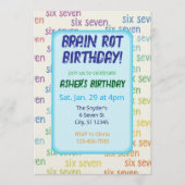 ブルーシックスセブンブレインロットバースデー 招待状 (正面)