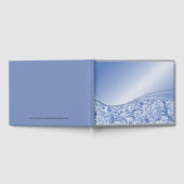 ブルーシックフォーマル結婚またはシャワーゲストブック ゲストブック (全面)