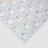 ブルーシックホワイトドットボウオーナメントクリスマス 薄葉紙 (詳細)