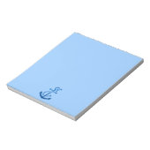 ブルーシップのいかりマネ航海のルをテーマ ノートパッド (回転)