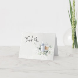 ブルーシップ&シー新生児折り畳みサンキューカード サンキューカード