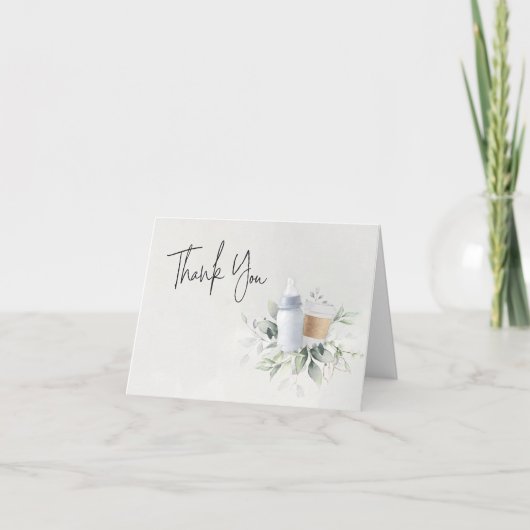 ブルーシップ&シー新生児折り畳みサンキューカード サンキューカード (正面)