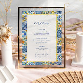 ブルーシッ地中海のツ結婚スのメニュー