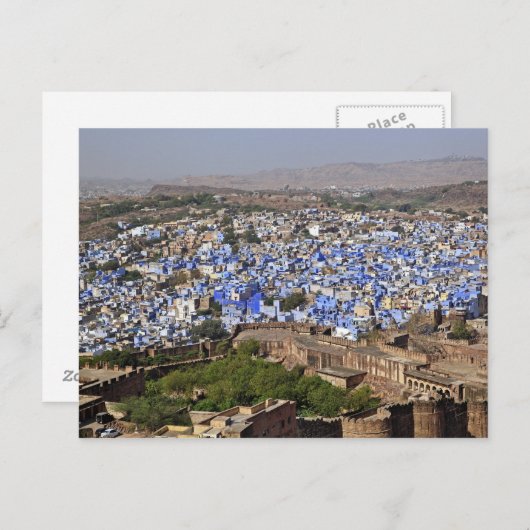 ブルーシティはメーランガルフォートから見た。 ポストカード (正面/裏面)