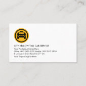 ブルーシティスカイラインシルエットでイエロータクシー 名刺 (裏面)