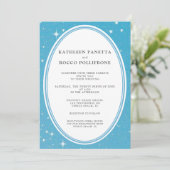 ブルーシテリア結婚式招待状 招待状 (スタンド正面)