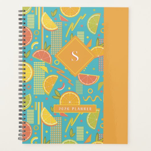 ブルーシトラスフルーツスライス プランナー手帳 (正面)