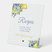 ブルーシトラス離れスレシピブライダルシャワー 台座サイン (正面)