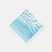 ブルーシナ素朴ーストリングライト結婚式 スタンダードカクテルナプキン (角)