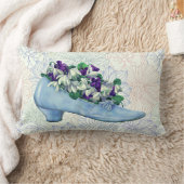 ブルーシビクトリアンューフローラ ランバークッション (ブランケット)