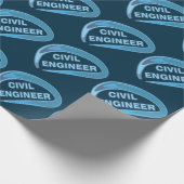 ブルーシビル土木技術者の包装紙 ラッピングペーパー (角)