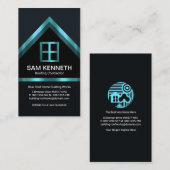 ブルーシフェイクルバーホームルーフ建物建築 名刺 (正面/裏面)