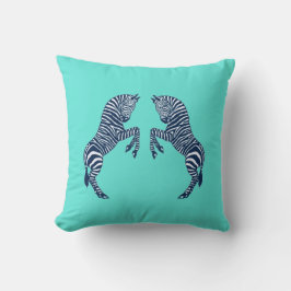 ブルーシマウマ クッション