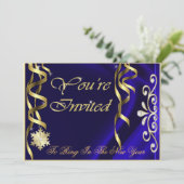 ブルーシマーリングソーリーニューイヤーイブ招待状 招待状 (スタンド正面)