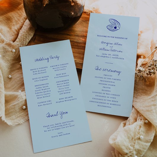 ブルーシモダンェル地中海の結婚式 プログラム