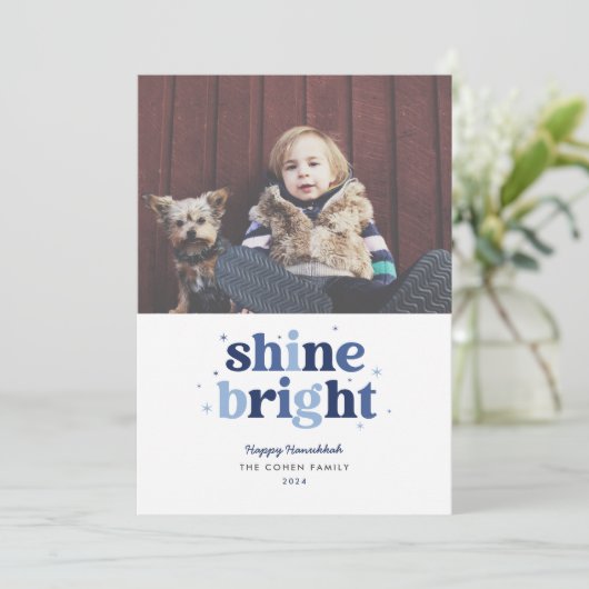 ブルーシャインブライトハヌカーフォトカード シーズンカード (スタンド正面)