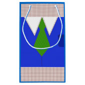 ブルーシャツとネクタイ スモールペーパーバッグ (裏面)