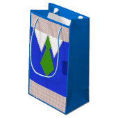 ブルーシャツとネクタイ スモールペーパーバッグ (裏面アングル)