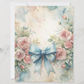 ブルーシャビーシックなスクラップブック紙 (裏面)