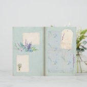 ブルーシャビーフローラコラージスクラップブック紙 (スタンド正面)