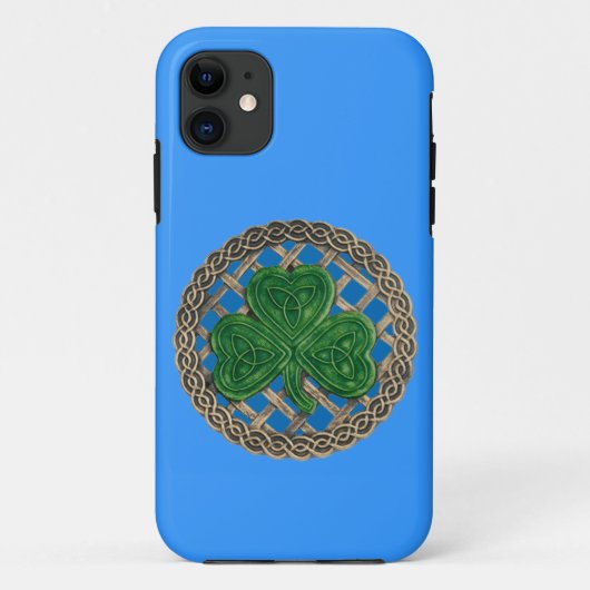 ブルーシャムロックとケルト結び目模様iPhone 5ケース Case-Mate iPhoneケース (裏面)