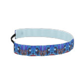 ブルーシャメネコ抽象芸術アニマルアート アスレチックヘッドバンド (左)