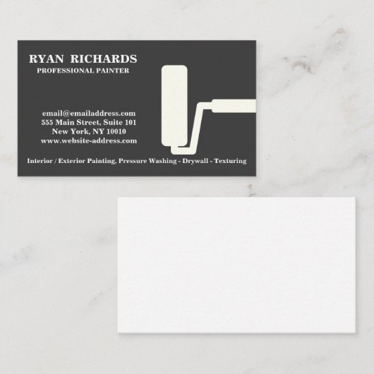 ブルーシャルボードハウス絵画ズビジネスカード 名刺 (正面/裏面)