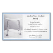 ブルーシャワーチェアシニア気に機器医療機器 マグネット名刺 (正面)