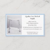 ブルーシャワーチェア装置メディカルシニアシニ気にア 名刺 (正面)