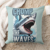 ブルーシャークとブラックシャークのウェーブブレーカーグラフィティアート クッション (ブランケット)