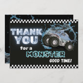 ブルーシャークのモンスタートラックありがとうご注意 サンキューカード (正面/裏面)