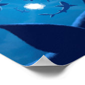 ブルーシャークホワイトムーンアンダーシー ポスター (角)