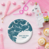 ブルーシャーク動揺してボーイズ誕生日パーティー ペーパープレート (パーティー)