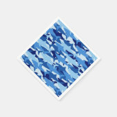 ブルーシャーク模様 スタンダードカクテルナプキン (角)